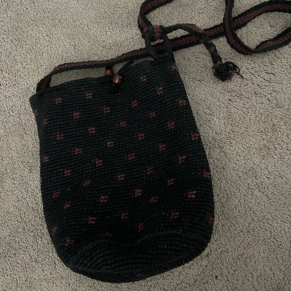 Blue woven bag
